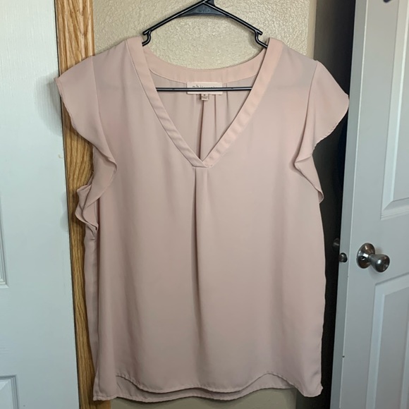 Philosophy Tops - Philosophy Size Med pale pink ruffle sleeve top